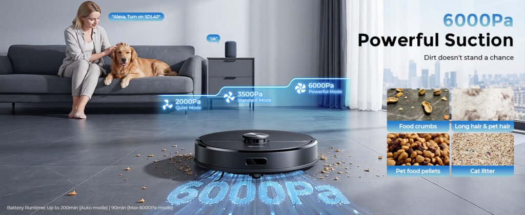Kilgone Robot Vacuum 6000Pa