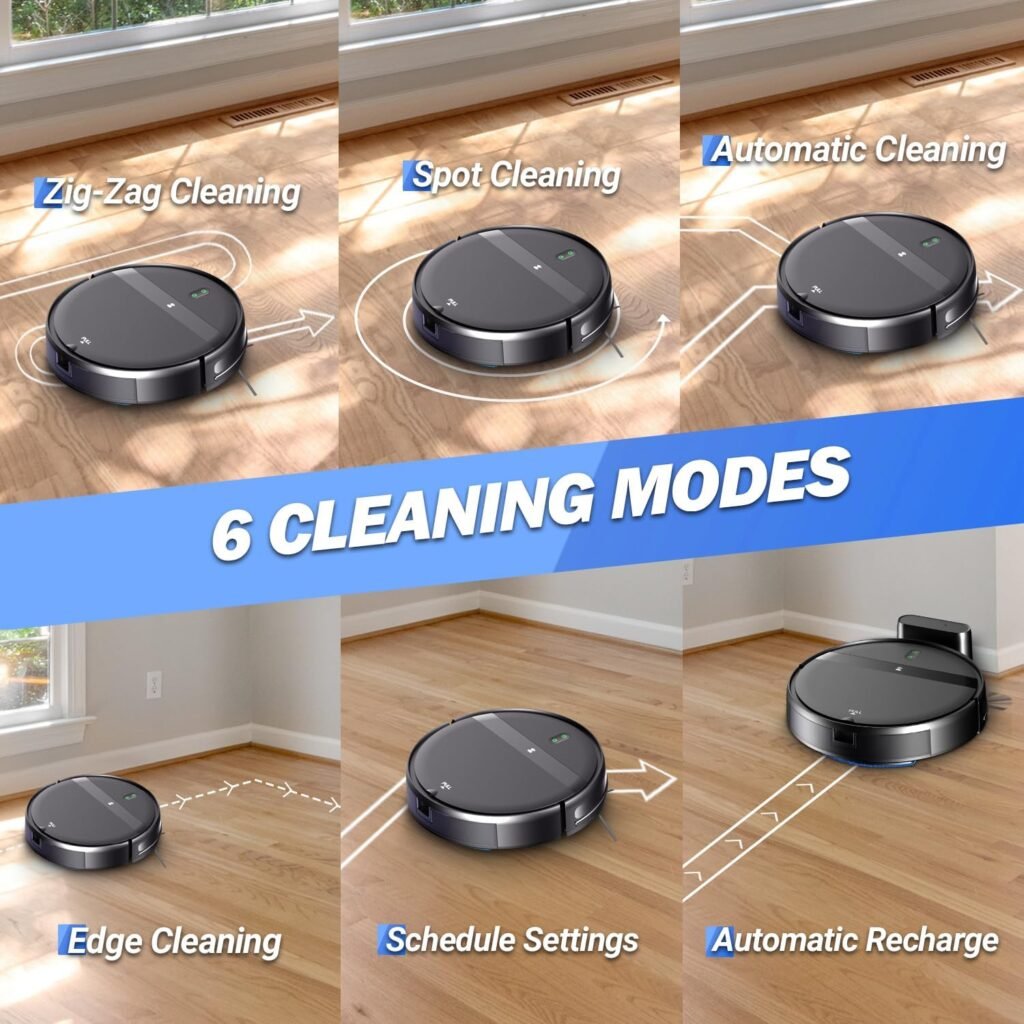 Kilgone G20 Robot Vacuum for Pet Hair, 2-in-1 Vacuum & Mop Combo